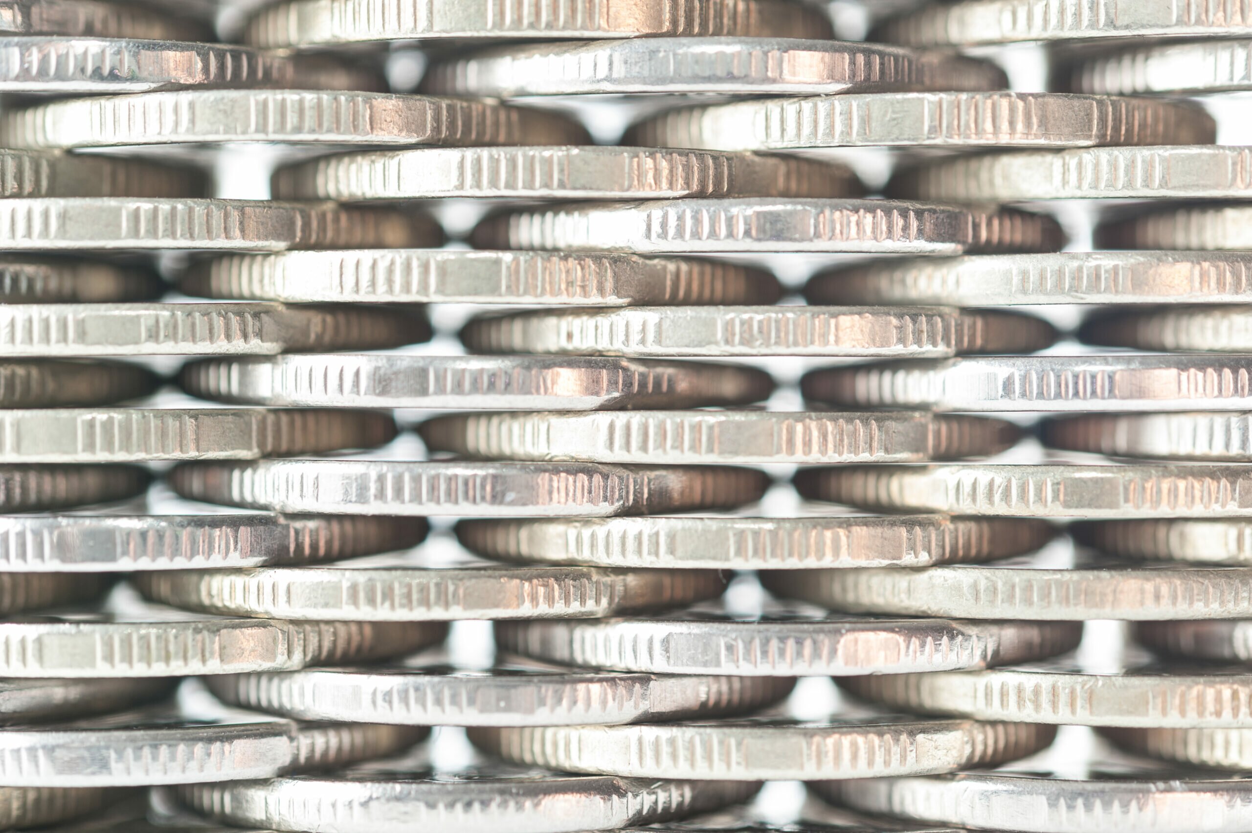 stacks of silver coins