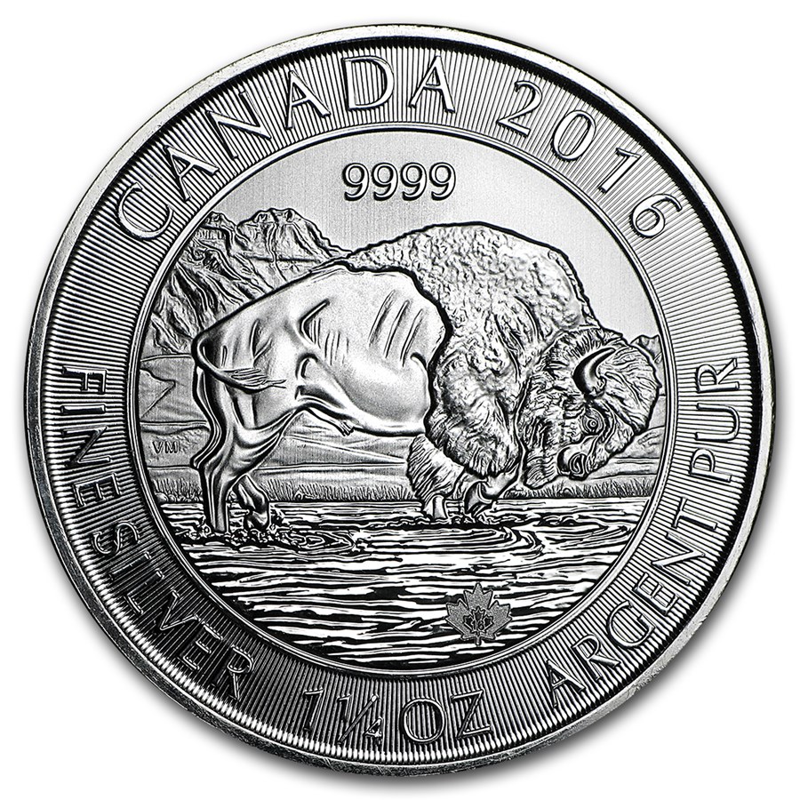 silver canadian bison